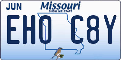 MO license plate EH0C8Y