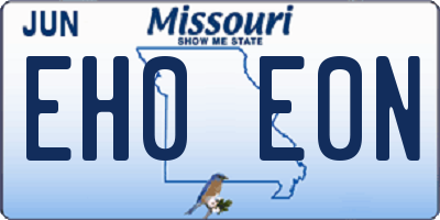 MO license plate EH0E0N