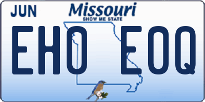 MO license plate EH0E0Q
