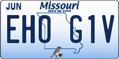 MO license plate EH0G1V