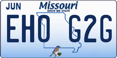 MO license plate EH0G2G