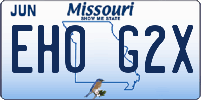 MO license plate EH0G2X