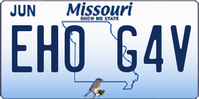 MO license plate EH0G4V