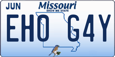 MO license plate EH0G4Y