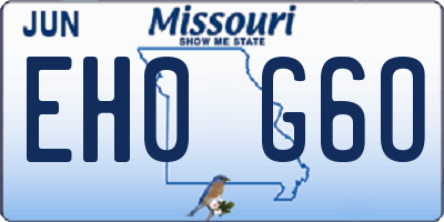 MO license plate EH0G6O