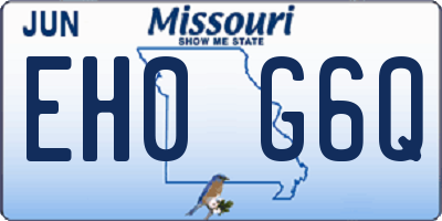 MO license plate EH0G6Q