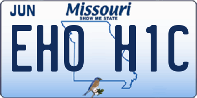 MO license plate EH0H1C