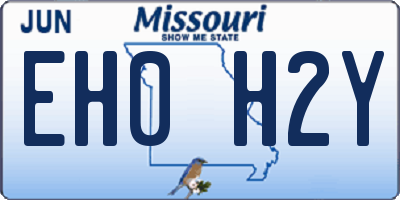 MO license plate EH0H2Y