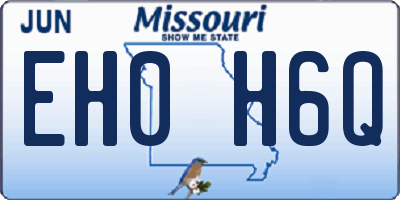MO license plate EH0H6Q