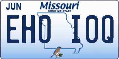 MO license plate EH0I0Q