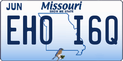 MO license plate EH0I6Q