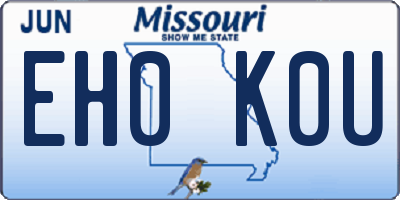 MO license plate EH0K0U