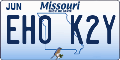 MO license plate EH0K2Y