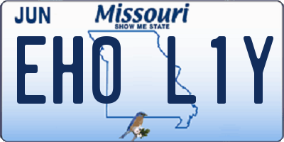 MO license plate EH0L1Y