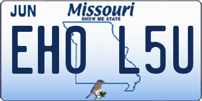 MO license plate EH0L5U