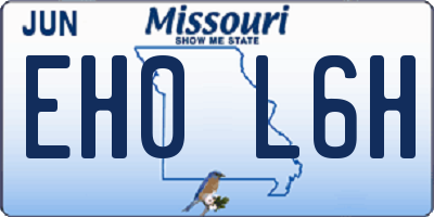 MO license plate EH0L6H