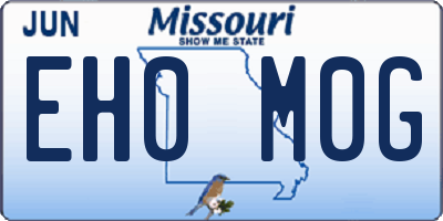 MO license plate EH0M0G
