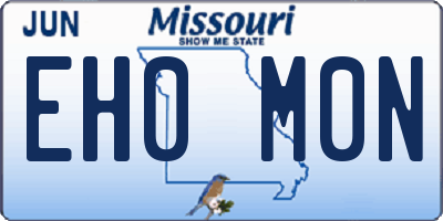 MO license plate EH0M0N