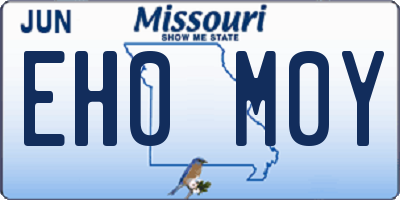 MO license plate EH0M0Y