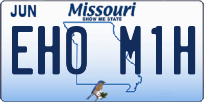 MO license plate EH0M1H