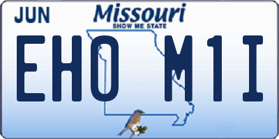 MO license plate EH0M1I