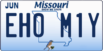 MO license plate EH0M1Y