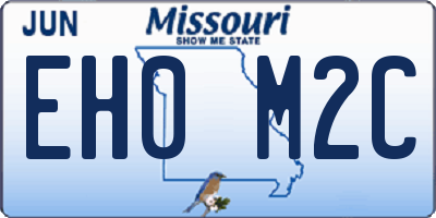 MO license plate EH0M2C