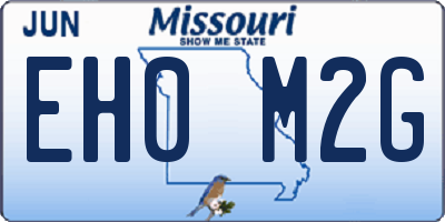 MO license plate EH0M2G