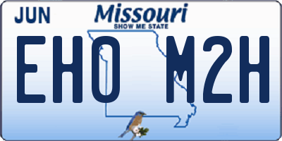 MO license plate EH0M2H