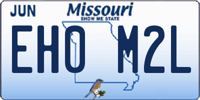 MO license plate EH0M2L