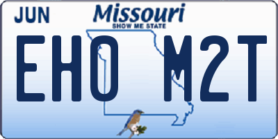 MO license plate EH0M2T