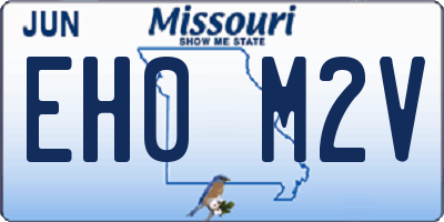 MO license plate EH0M2V