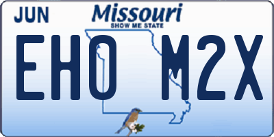 MO license plate EH0M2X