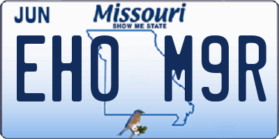 MO license plate EH0M9R