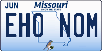 MO license plate EH0N0M