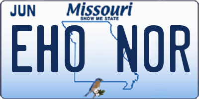MO license plate EH0N0R