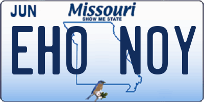 MO license plate EH0N0Y
