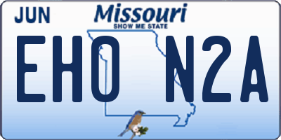 MO license plate EH0N2A