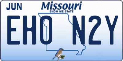 MO license plate EH0N2Y