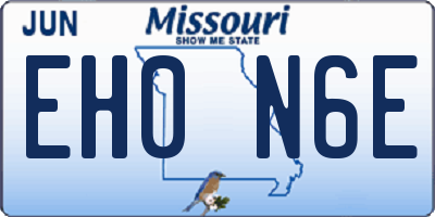 MO license plate EH0N6E