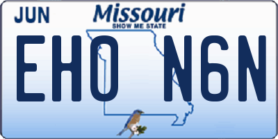 MO license plate EH0N6N