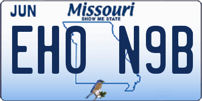 MO license plate EH0N9B