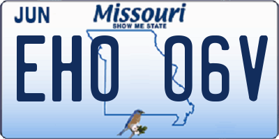 MO license plate EH0O6V