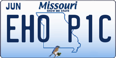 MO license plate EH0P1C