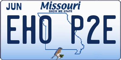 MO license plate EH0P2E