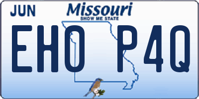 MO license plate EH0P4Q