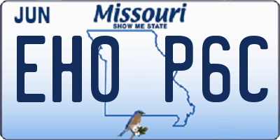 MO license plate EH0P6C