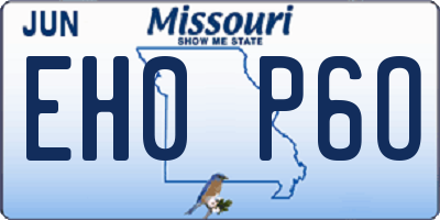 MO license plate EH0P6O