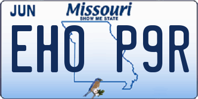 MO license plate EH0P9R