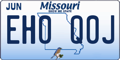MO license plate EH0Q0J